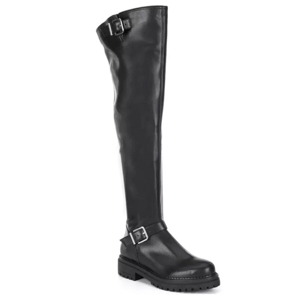 NWOB Gianni Bini The  Change Re Volve Chunky Lug Block Over-The-Knee Boots 7.5